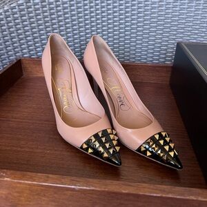 Rockstud Alcove Cap Toe Pumps Valentino
